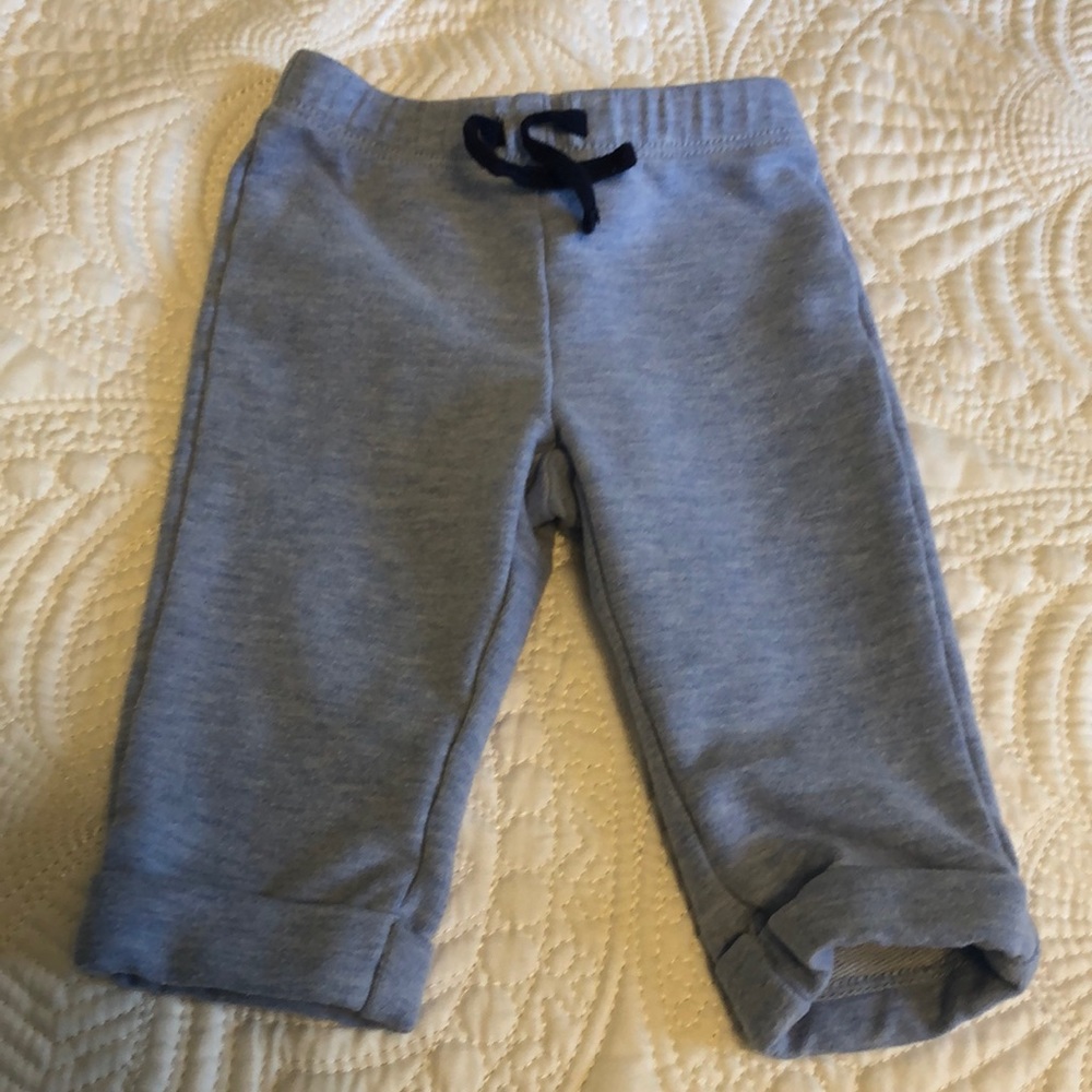Gently used Janie and Jack light heather blue pants size 0-3 months